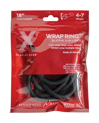 Silicone 18" Slim Wrap Ring - Black