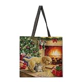 Impression Numérique 3D Sac À Bandoulière Grande Capacité Portable Sac À Main Réutilisable Convient Pour Le Voyage En Plein Air Sac De Rangement Supermarché Sac À Provisions Impression De Noël