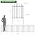 FOREHOGAR Metal Garden Fence 32 in H x 12 ft L, 6 Panels + 7 Stakes Border Dog Fence Panels Animal Barrier, No Dig Garden Fencing for Yard Patio Flower Bed Lawn Outdoor, Arch Black