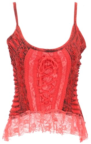 Top bohème mi-âge avec dentelle en coton pour femme mûre