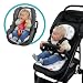 BYBOOM Basics Baby Sitzauflage, Sitzeinlage 77x32cm, Baumwoll- und Frotteeseite, Universal für Babyschale, Autositz, Kinderwagen, Buggy, Fahrradanhänger, Beidseitig verwendbar, weich, hautfreundlich