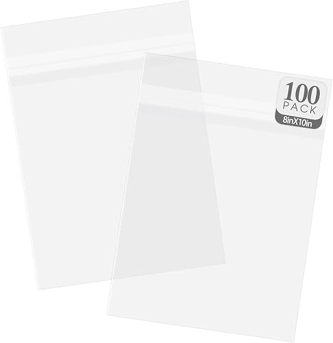 Golden State Art, 100-8 1/4 x 10 1/8 clear Bag for 8x10 mat matting