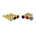 6 Pieces Copper Multi-colored Guitar Bridge Pins for Acoustic Folk Guitar Replacement Accessory