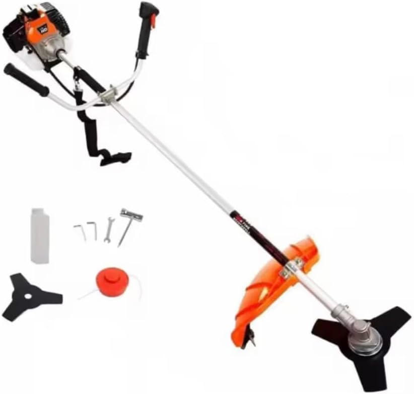 Petrol Brushcutter 52cc 3cv Engine 2 Stroke 2 Cutting Accessories...