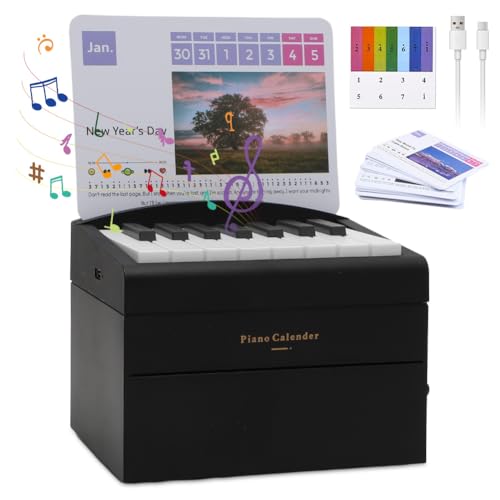 Taylor Sänger Kalender 2026 Tischkalender Spielbarer Klavierkalender mit 26 Musikkalenderkarten,52 Liedern,3D Kalender 2026 Desktop-Ornament Mini Klavier Weihnachten Geburtstagsgeschenk für Swift Fans