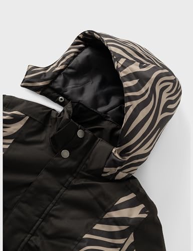 Chaqueta de nieve para niñas NAME IT con estampado de cebra para esquí 4
