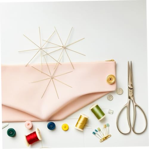 Copos de nieve de alambre metálico para adornos navideños y joyería artesanal, 30 uds 6