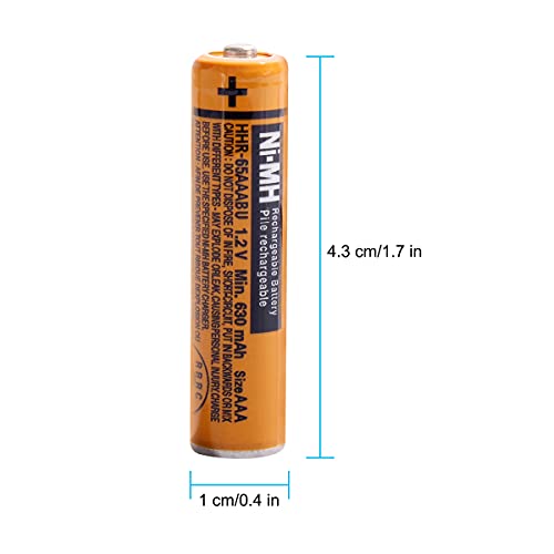 Ni-Mh Aaa Rechargeable Battery 1.2V 630Mah 8-Pack Aaa Batteries For Panasonic Cordless Phones, Remote Controls, Electronics #TOP1