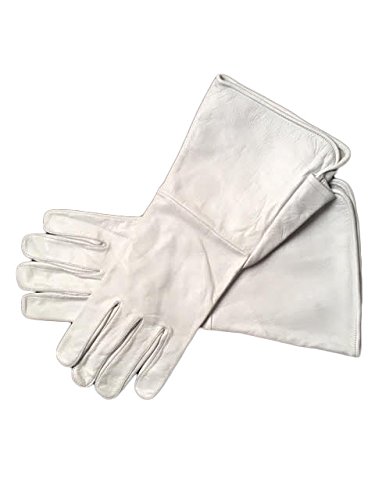 Medieval Dress Long Gauntlet Leather Large Gloves No Point Large