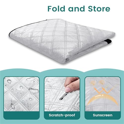 Couverture protection pare brise hiver à isolation thermique dense