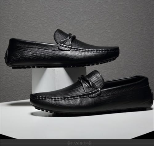 Leather Round Toe Loafers Outdoor Classic Slip-on Lightweight Anti-Slip Party Shoes Wedding Loafers for Mens3