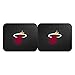 FANMATS 12377 NBA Miami Heat Back Row Utility Car Mats - 2 Piece Set, 14in. x 17in., All Weather Protection, Universal Fit, Deep Resevoir Design, Molded Team Logo