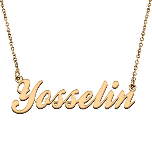 HUAN XUN Custom Personal Pendant Name Necklace Personalized My Best Friendship Gifts for Her Yosselin
