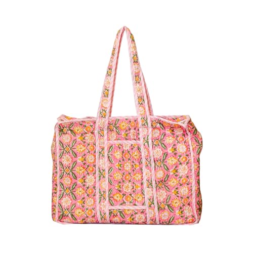 Bolso Tote de Algodón Acolchado Hecho a Mano para Mujer miniatura 1