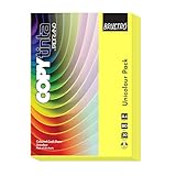 Papier sans acide BRUSTRO CopyTinta Color Lot de 30 feuilles de papier kraft couleur 80 g/m², couleur double face pour impression de bureau, arts et travaux manuels A4 Jaune