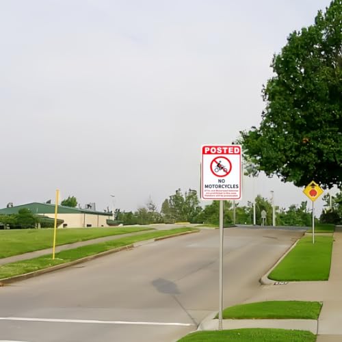 No Motorcycles, ATVs And Motorized Vehicles Sign - 10\"x 14\" - .040 Aluminum Sign Rust Free Aluminum-UV Protected and Weatherproof - Thumbnail 5