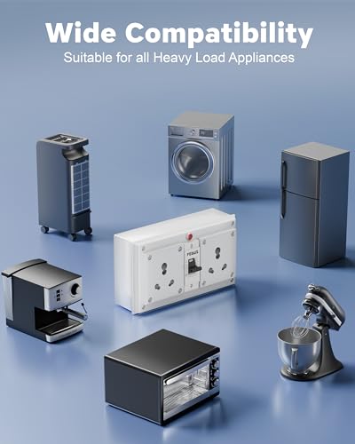 Image of FEDUS 16amp 3000 Watts Heavy Duty High Load Capacity Electric Power Extension Switch Board Cord with MCB Switches, 25 Meter Cable for Microwave Oven,EV Charger Charging,Iron Press,Induction Stove,AC