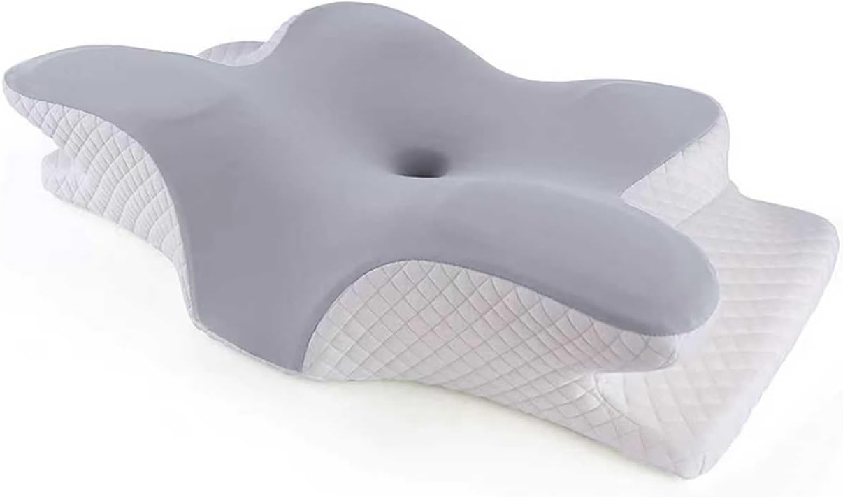 Cervical Neck Pillow, Ergonomic Contour Memory Foam Pillow with Cooling Breathable Case, Neck and Shoulder Support for Side Back Stomach Sleepers