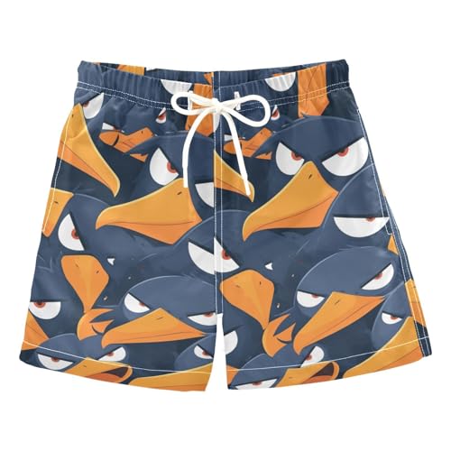 Zathe Cartoon Albatross Black Toddler Swimsuit Youth' Presents Boys Toddler Beach Volleyball Shorts Kids Swimwears Swimming Party M 8Y