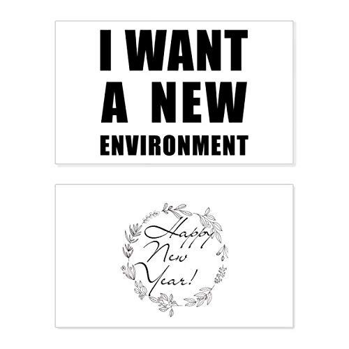 Tarjeta de Año Nuevo «I Want A New Environment» para regalar esperanza