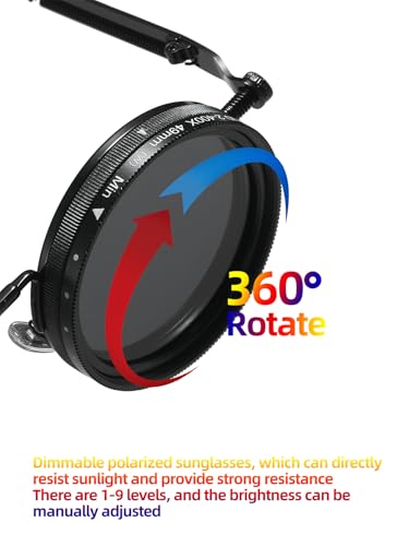 Adjustable Tint Sunglasses, 1-9 Gears Nightshift Glasses Retro Round Polarized Dimming Glasses ND Filter Lenses2