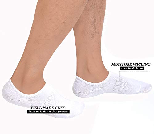 Jormatt 6 Pairs Men No Show Low Cut Socks Non-Slip Women Athletic Sneaker Socks Comfort 100% Cotton Casual Invisible Socks, Mens Shoe Size 6-10 #TOP4