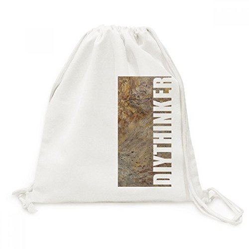 Sacs de voyage en toile de type drawstring backpack dotés d'un imprimé illustration gris marbré