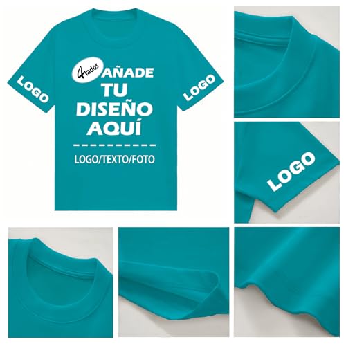 Xenorith Camiseta Personalizada – Camisetas Personalizado para Hombre y Mujer, CREA tu Propia Camiseta Impresa con Logo/Text/Foto, Camisetas de Pareja Fiesta, Regalos Divertidos