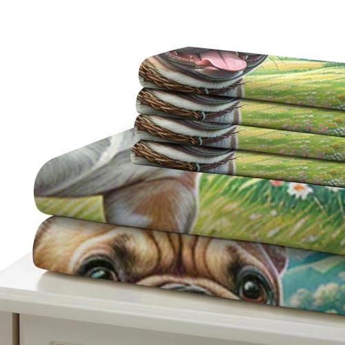 Housse de couette Cairn Terrier pour lit simple enfant, microfibre respirante imprimé 3D