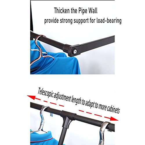 Tringle de penderie réglable en aluminium 45-115 cm pour placard