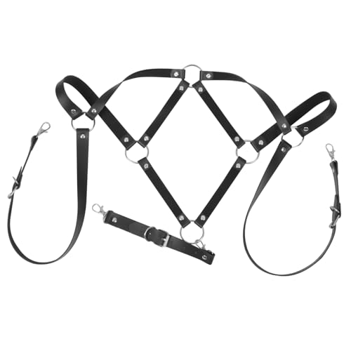 Healeved Men Adjustable Leather Suspenders Vintage Style Braces for Looks Comfortable Fit for Everyday Wear for Casual and Formal Occasions