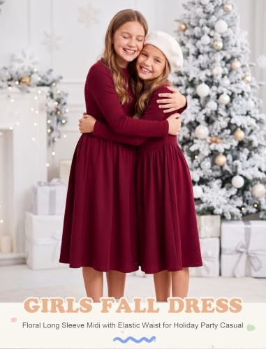 HOZIY Girls Dresses Size 8 Long Sleeve Maxi Christmas Dresses for Teens - image 4