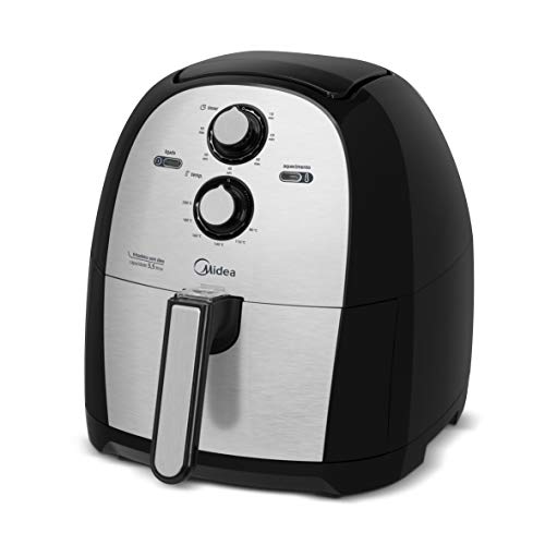 Fritadeira Air Fryer Sem Óleo Midea, 5,5 litros, 127 Volts, Family Prata/Inox