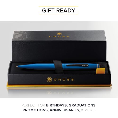 Image of Cross Tech 2 Blue Ballpoint Pen - Refillable, Medium Point, Black Ink, Premium Gift Box