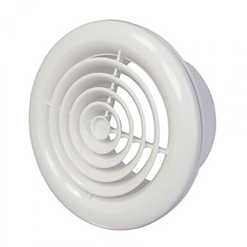 Blauberg UK 6 inch 150 mm White Circular Ceiling Mounted Air Vent Grille Cover Adjustable Round Ventilation Diffuser Valve for Extract and Supply Kitchen