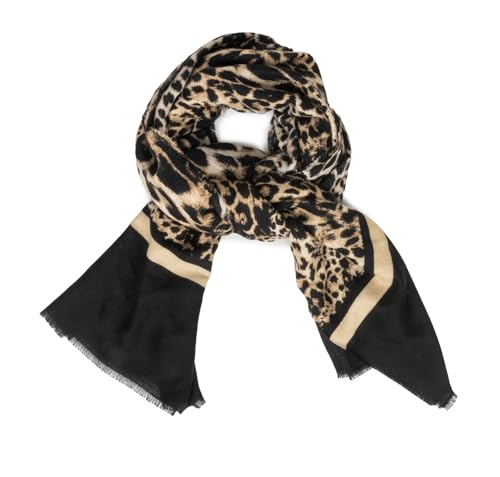 Winter Leopard Scarf for Women - Soft Animal Warm Cashmere Feels Long Shawls Wrap2