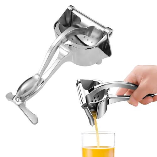 Juicer Manual, Stainless Steel Hand Press Juicer Multifunctional Kitchen Tool, Lemon Squeezer, Heavy Duty Hand Juicers for Pressing Lemons, Oranges, Pomegranates, Easy to Clean