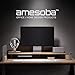 amesoba White Oak Dual‑Tier Ergonomic Desk Setup – Modern Wooden Monitor Stand & Workspace Riser, Home Office & Minimalist Aesthetic (White Oak, Large)