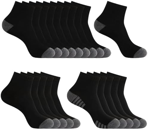 20 Pack Men & Women Ankle Socks - Bulk Athletic Unisex Quarter Breathable Thin Casual Basic Socks Size 8-12/12-16 - Image 9