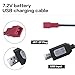 7.2V USB Charger Cable with JST 2 Pin Plug Compatible RC Car, Plane, Tank, Boat and Other Remote Control Toys for Universal 7.2V 2S Lipo Battery