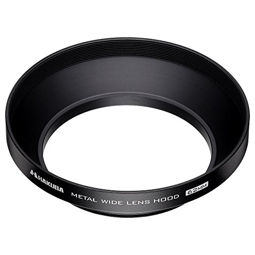 HAKUBA レンズフード ワイドメタルレンズフード 高強度6000系アルミニウム合金製 62mmフィルター径装着用 ブラック KWMH-62