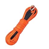 METOWARE Synthetic Winch Rope, 3/16" x 50ft 6000 LBS Winch Cable Line with Protective Sleeve Fits 4W
