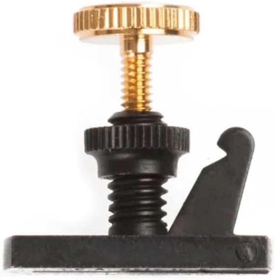 Conrad Götz, ZF-6807G, Black E-String Adjuster for Violin, Gold-Plated Screw