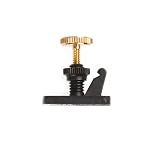 Conrad Götz, ZF-6807G, Black E-String Adjuster for Violin, Gold-Plated Screw Black/Gold