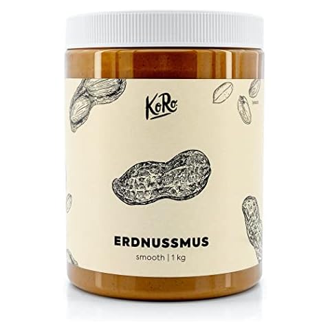 KoRo - Erdnussmus - 1 kg Vorratspackung - Cremige Konsistenz - Ohne zusätzlichen Zucker und Stabilisatoren - Aus 100% fettfrei gerösteten Erdnüssen Cover
