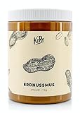 KoRo - Erdnussmus - 1 kg Vorratspackung - Cremige Konsistenz - Ohne zusätzlichen Zucker und Stabilisatoren - Aus 100 % fettfrei gerösteten Erdnüssen