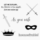 Princess Bride Set Sticker Vinyl Waterproof Sticker Decal Car Laptop Wall Window Bumper Sticker 5