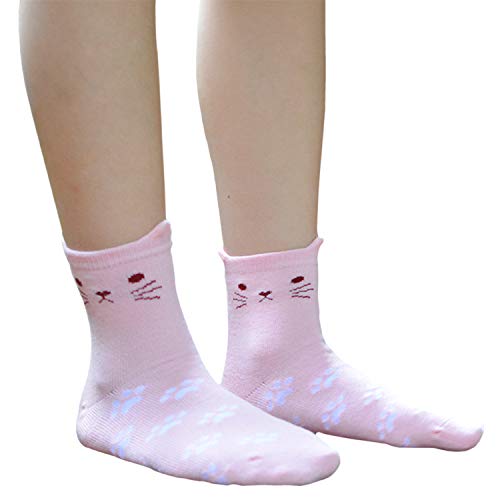 Image of Tandi Kids Girls Cotton Cute Socks Low Cut Crew Ankle No Toe Seam Pack of 5