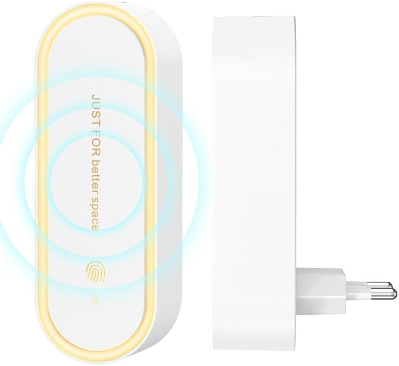 bubbacare Ultrahangos Rovarriasztó 2db - LED Éjszakai Fény, Elektromos Kártevőűző Szúnyog, Egér, Pók Ellen, 1200m² Hatótávolság, Fehér