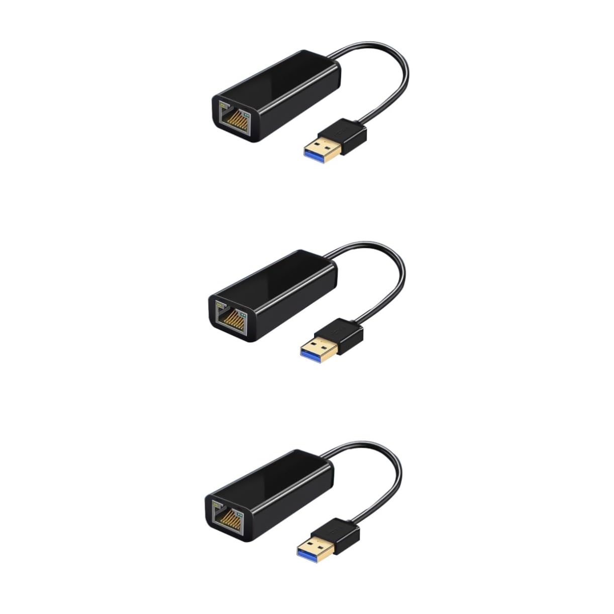OSALADI 3 Piezas Adaptador de Ethernet Adaptador ethernet USB Adaptador de Red USB ethernet Accesorio para Laptop Adaptador USB a ethernet Adaptador con Cable LAN cableado AbS